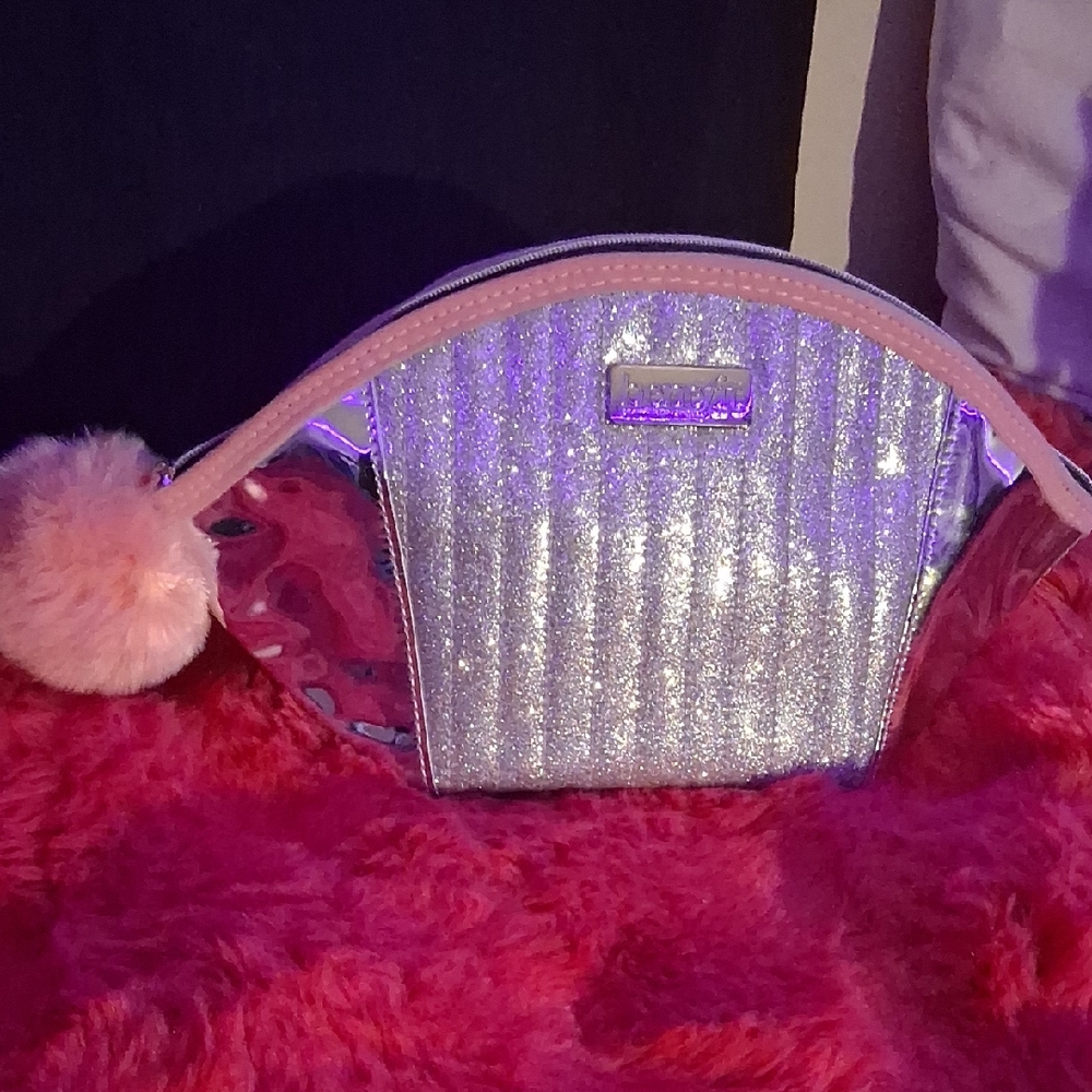 Silver and Pink Women's Bag